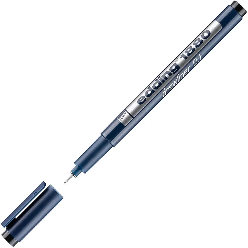 Edding 1880 Drawliner Black Fineliner 0.1mm to 1.0mm