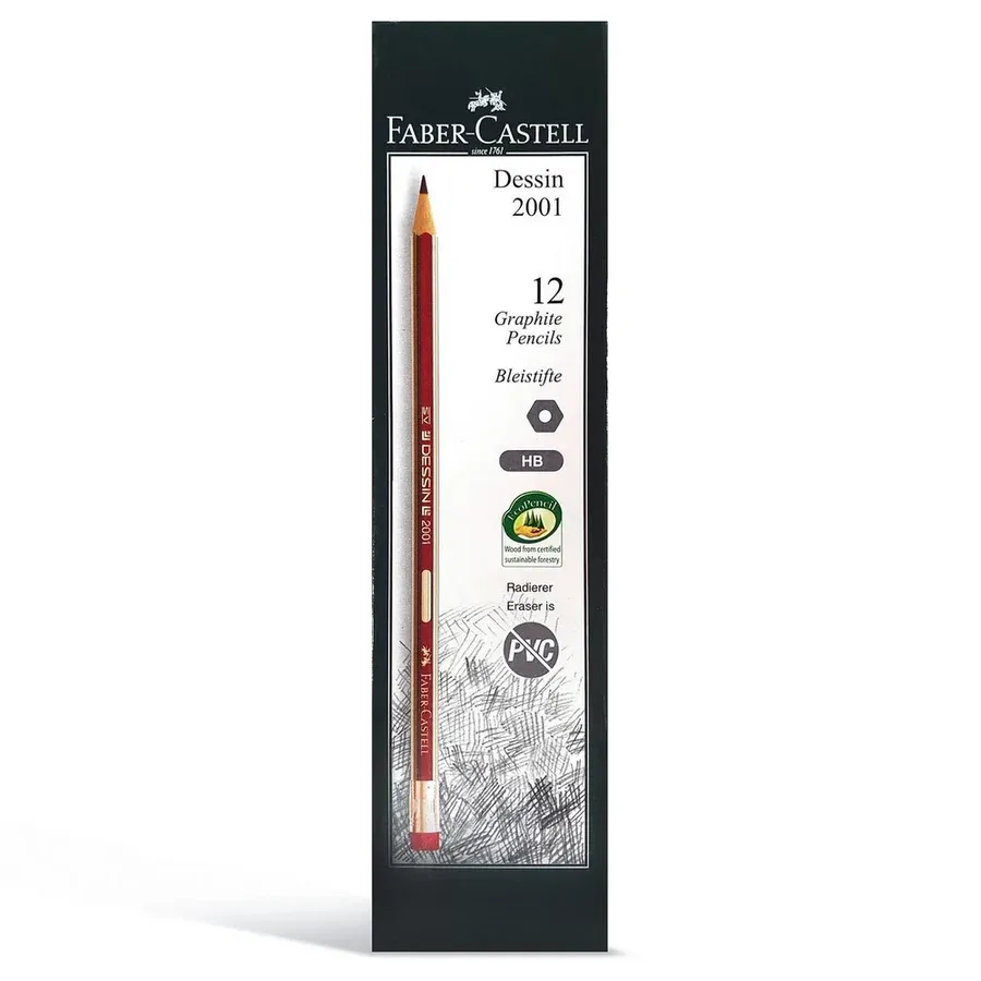 Faber Castell Dessin 2001 HB Graphite Pencils Pack of 12