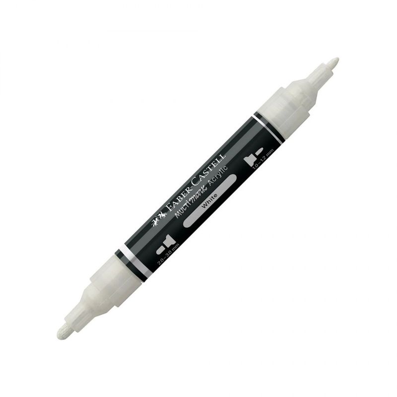 Faber-Castell Multimark Acrylic Dual Marker Set Black &amp; White