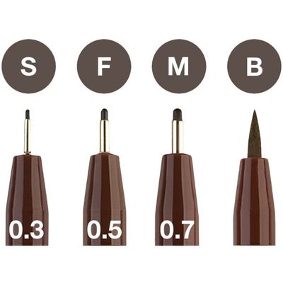 Faber-Castell Pitt Artist Pen Sepia Set of 4