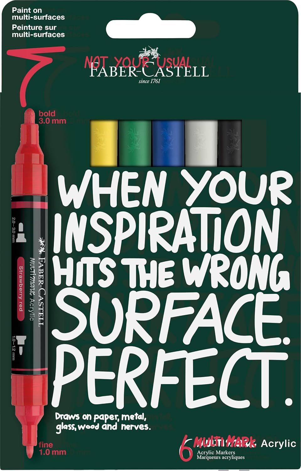 Faber-Castell Multimark Acrylic Dual Marker Set of 6