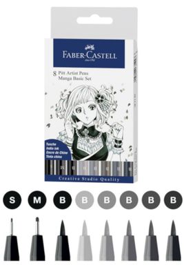 Faber-Castell Pitt Artist Manga Basic Set of 8