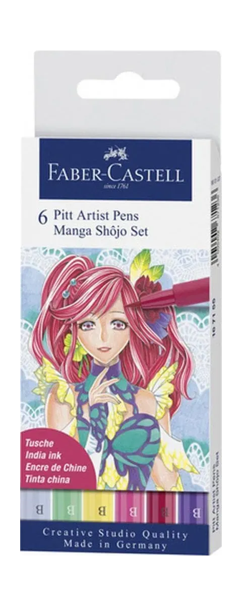 Faber-Castell Pitt Artist Manga Shojo Set of 6
