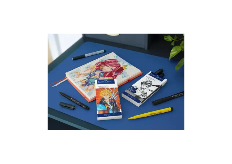 Faber-Castell Pitt Artist Manga Set of 6 Black &amp; Grey