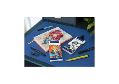 Faber-Castell Pitt Artist Manga Set of 6 Black &amp; Grey