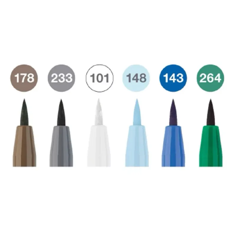 Faber-Castell Pitt Artist Pen Brush Winterlude Set of 6