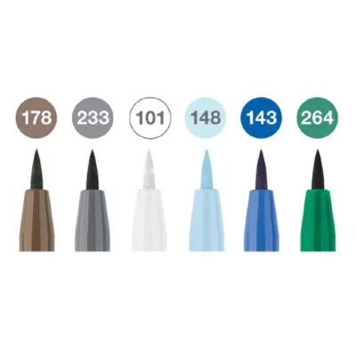Faber-Castell Pitt Artist Pen Brush Winterlude Set of 6