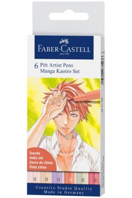 Faber-Castell Pitt Artist Manga Kaoiro Set of 6