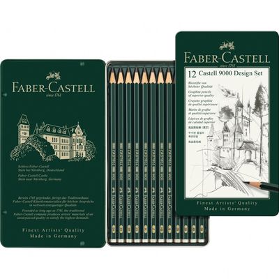 Faber-Castell 9000 Graphite Pencil Design Set of 12