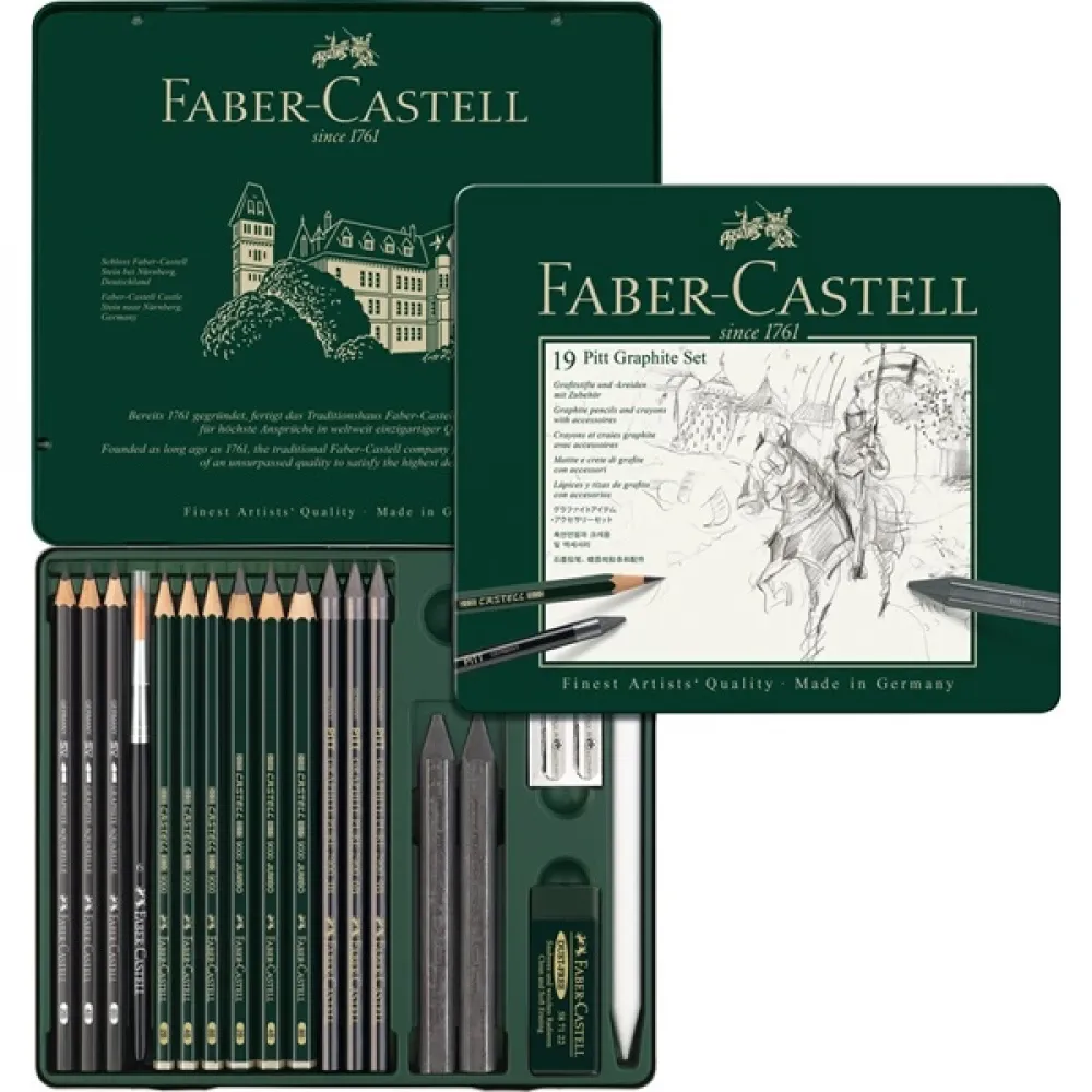 Faber-Castell Pitt Graphite Set 19 Pieces Faber-Castell Pitt Graphite Set 19 Pieces