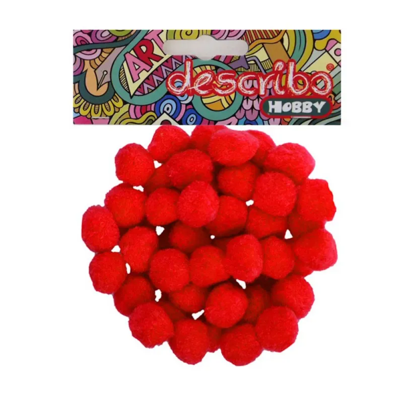 25mm Craft Pom Poms 50 Pieces