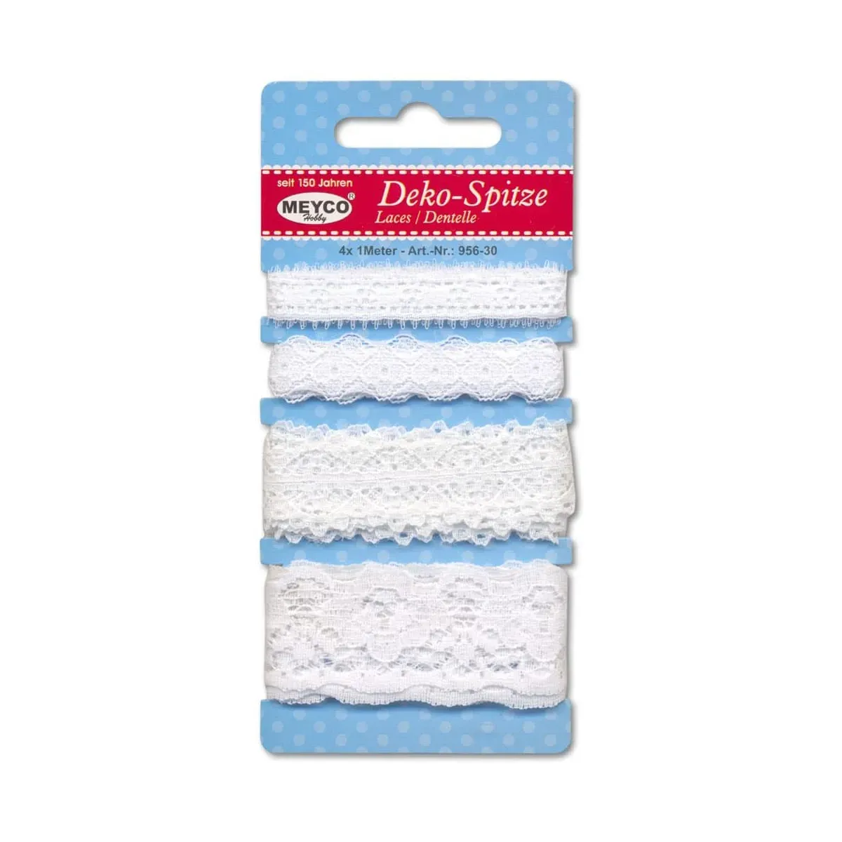 Meyco White Decorative Lace 4x1m Set