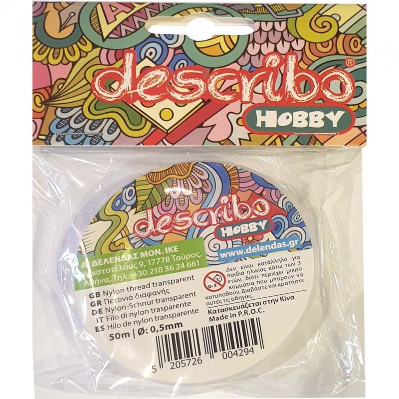 Describo Clear Nylon Thread 0.5mm 50m
