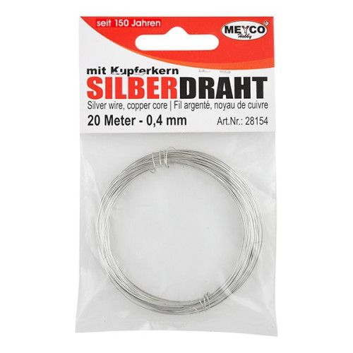 Meyco Silver Craft Wire 0.8mm x 6m
