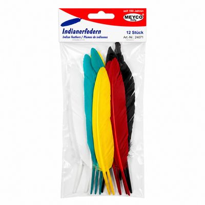 Meyco Decorative Craft Feathers 12 Pieces