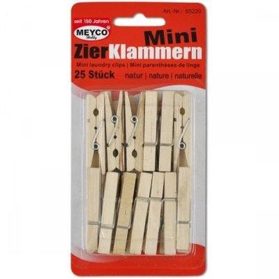 Eco Wooden Mini Pegs 45mm Pack of 25