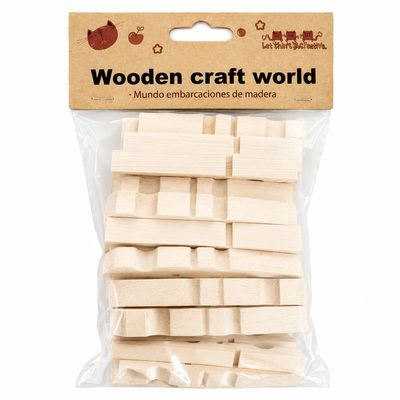 Ξύλινα Μανταλάκια Χειροτεχνίας Μεγάλα Natural Craft World