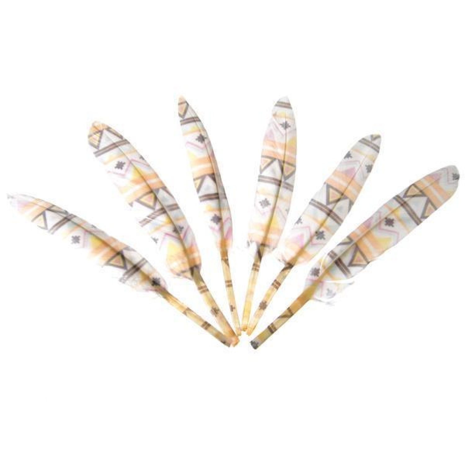 Colored Goose Feathers 15-17cm Pack of 6