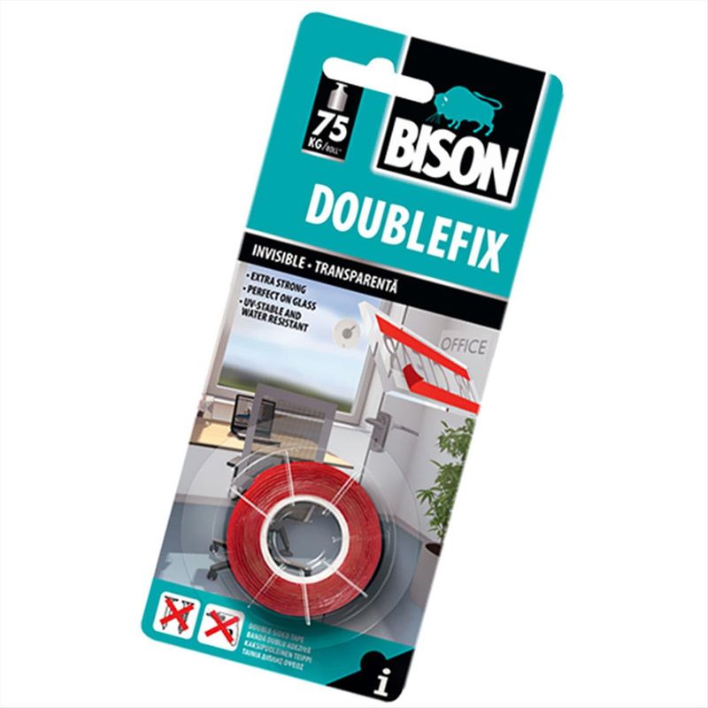 Bison DoubleFix Invisible Double-Sided Tape 19mm x 1.5m
