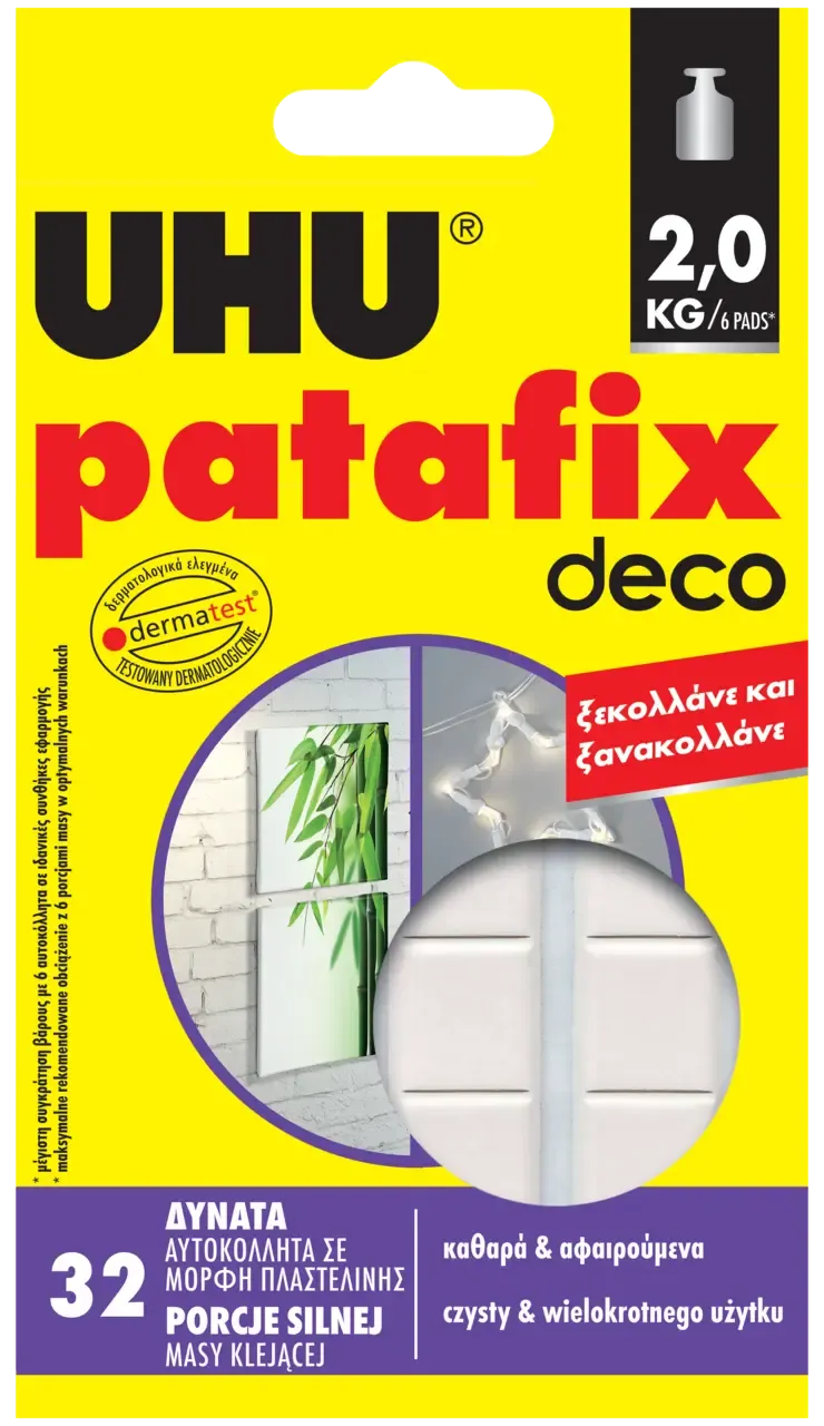 UHU Patafix Deco Reusable Mounting Adhesive Pads UHU Patafix Deco Reusable Mounting Adhesive Pads
