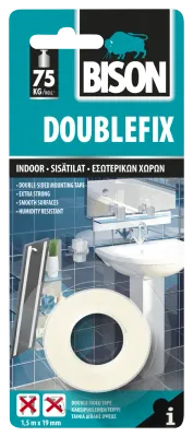 Bison DoubleFix Indoors Double-Sided Mounting Tape 19mm x 1.5m