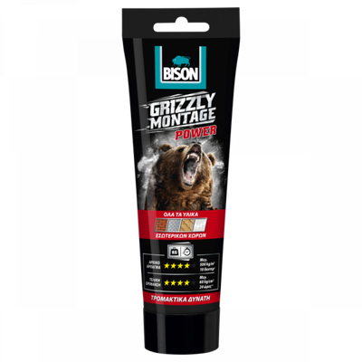 Bison Grizzly Super Strong Montage Adhesive White 250g Bison Grizzly Super Strong Montage Adhesive White 250g
