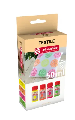 Talens Art Creation Textile Neon Paint Set 4 x 50ml