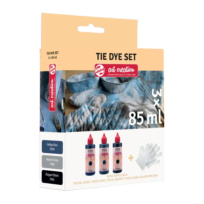 Talens Art Creation Tie-Dye Set Black 3 x 85ml with Gloves