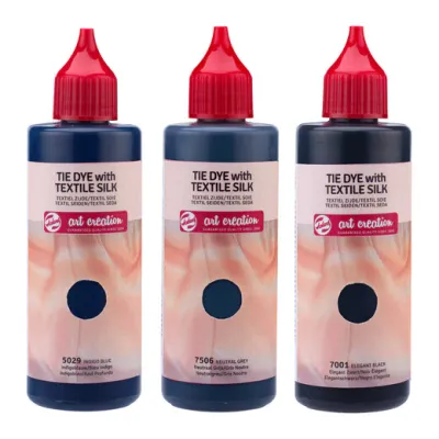 Talens Art Creation Tie-Dye Set Black 3 x 85ml with Gloves
