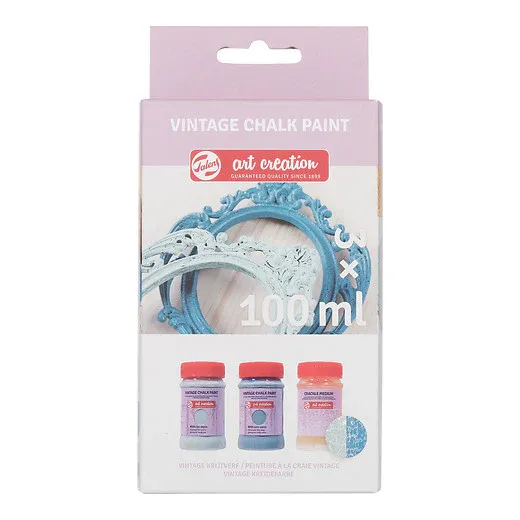 Talens Art Creation Vintage Chalk Set Blues 2 x 100 ml + Crackle Medium