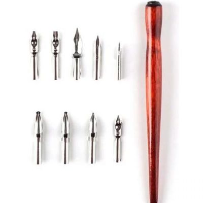 SinoArt Calligraphy Dip Pen Set with 9 Nibs