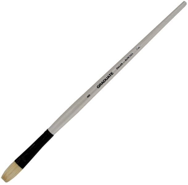 Daler-Rowney Graduate Hog Bristle Brushes Bright 6, Flat 8 and Bright 10