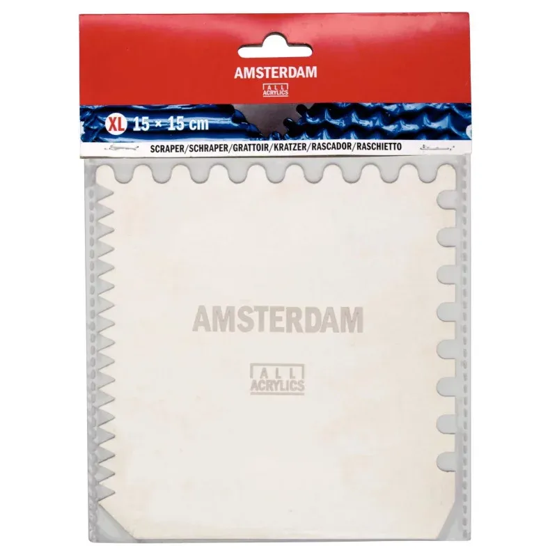 Amsterdam Metal Scraper XL 15x15cm for Textured Painting