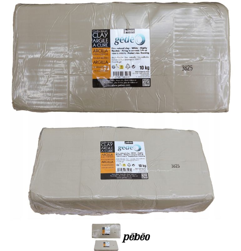 Pébéo Gédéo White Pottery Clay 10kg for Kiln Firing Pébéo Gédéo White Pottery Clay 10kg for Kiln Firing
