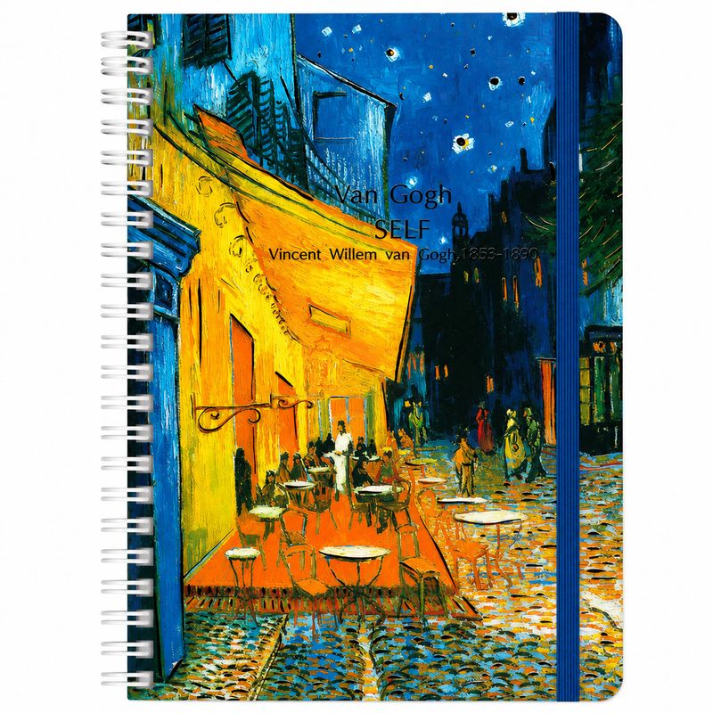Salko Van Gogh A5 Spiral Notebook with Elastic Closure