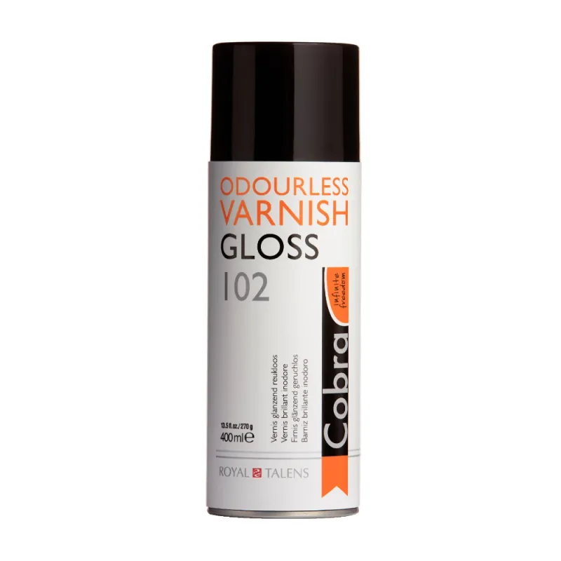 Cobra Odourless Varnish Gloss 102 Spray 400ml