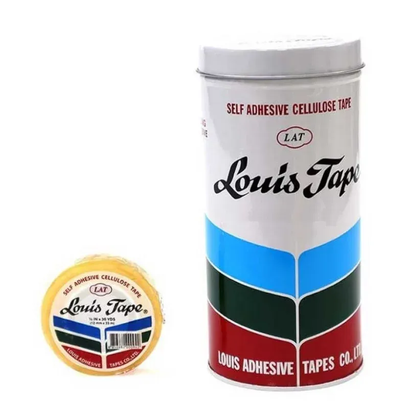 Louis Tape Cellulose Tape 15mm x 33m, Metal Tin of 10 Rolls