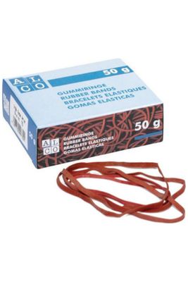 ALCO N.748 Flat Rubber Bands 80 x 4mm Red 50g