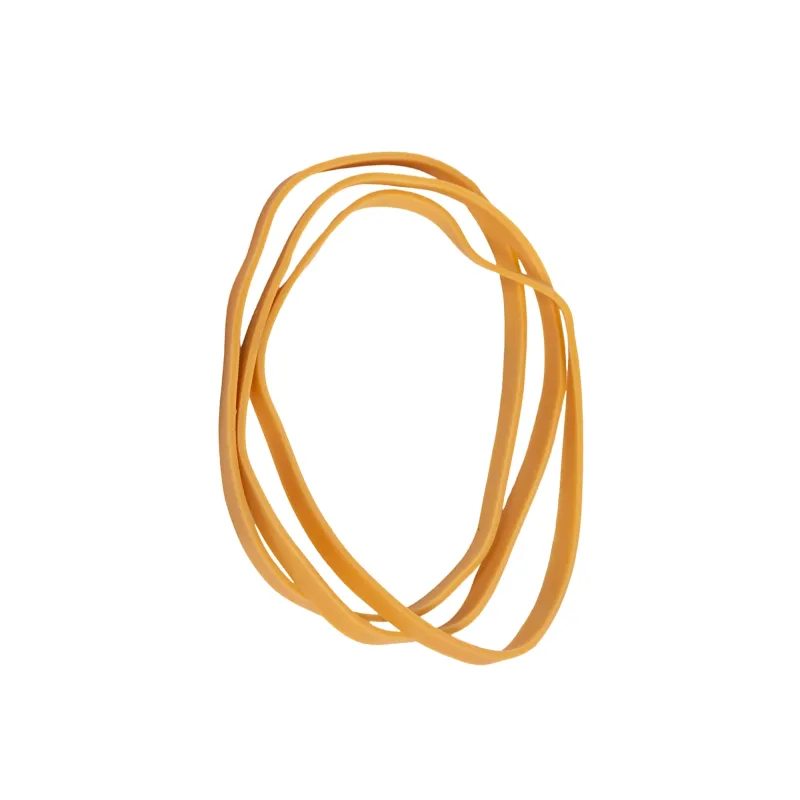 Natural Colour Flat Packaging Rubber Bands, Approx. 100g