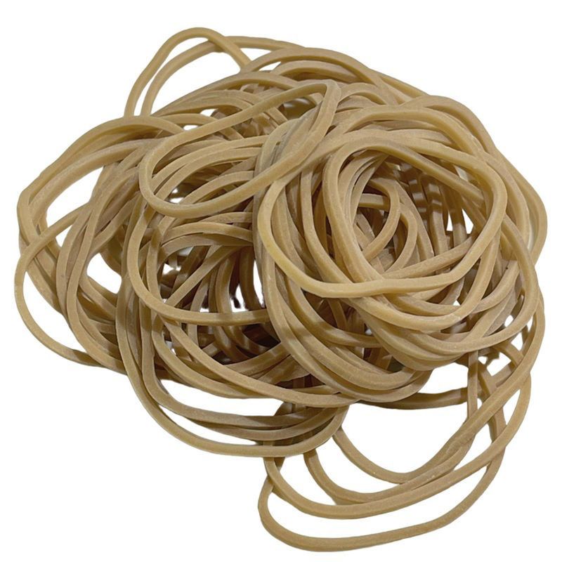 Assorted Rubber Bands in Natural Colour, Approx. 100g