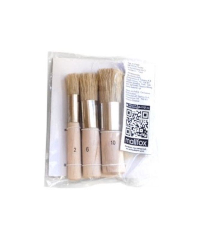 Metron Art Hog Bristle Stencil Brushes Set of 3
