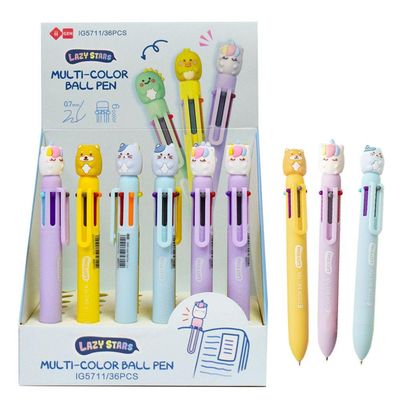 Squishy Lazy Stars 6 Colour Ballpoint Pen 0.7mm