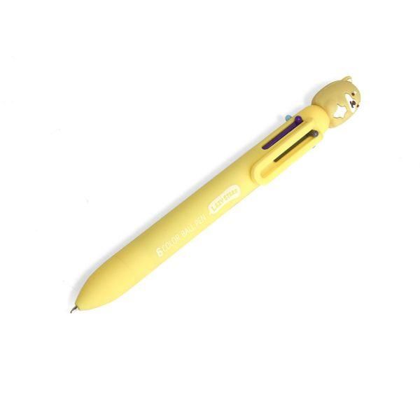 Squishy Lazy Stars 6 Colour Ballpoint Pen 0.7mm