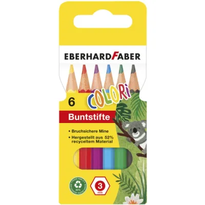 Eberhard Faber Colori Short Colouring Pencils 6 Colours 3mm