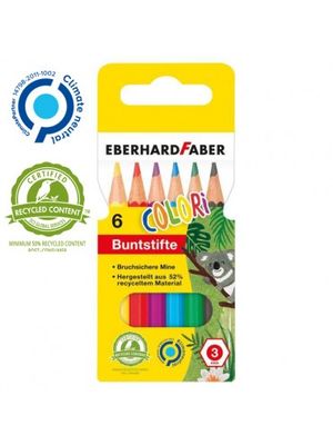 Eberhard Faber Colori Short Colouring Pencils 6 Colours 3mm