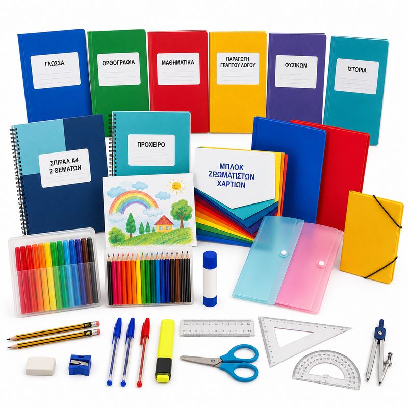 Greek 5th Grade School Supplies List 2026-2027 Complete Set