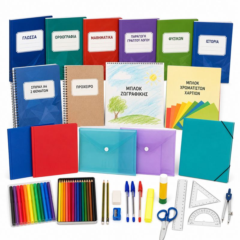 Greek 5th Grade School Supplies List 2026-2027 Complete Set