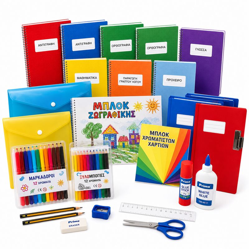 Greek 2nd Grade School Supplies List 2026–2027 Complete Set