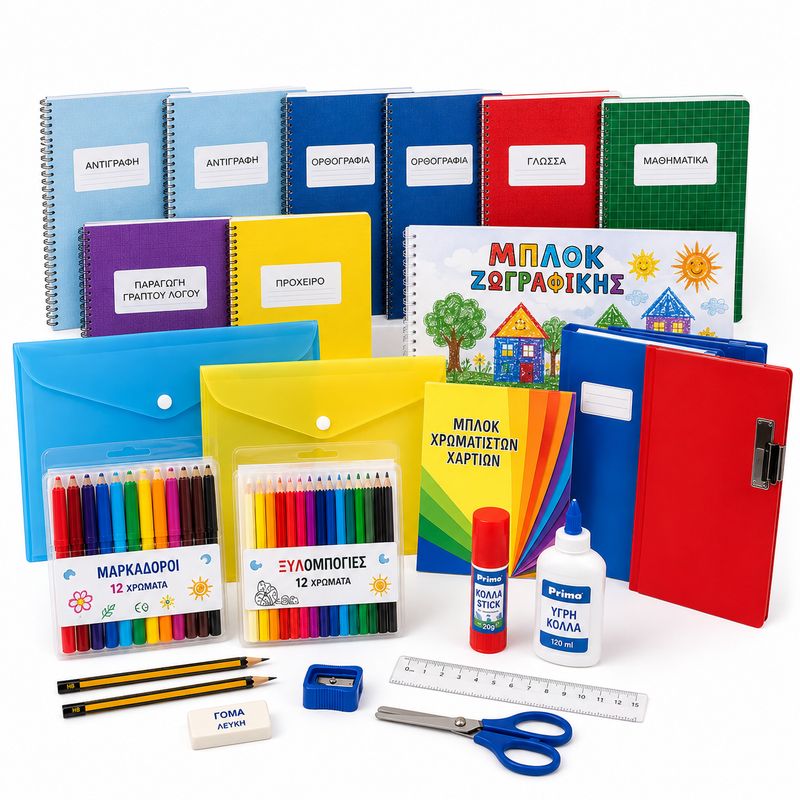 Greek 2nd Grade School Supplies List 2026–2027 Complete Set