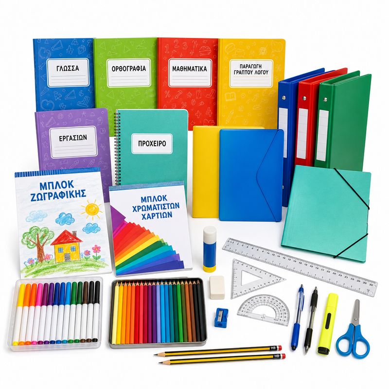 Greek 4th Grade School Supplies List 2026-2027 Complete Set
